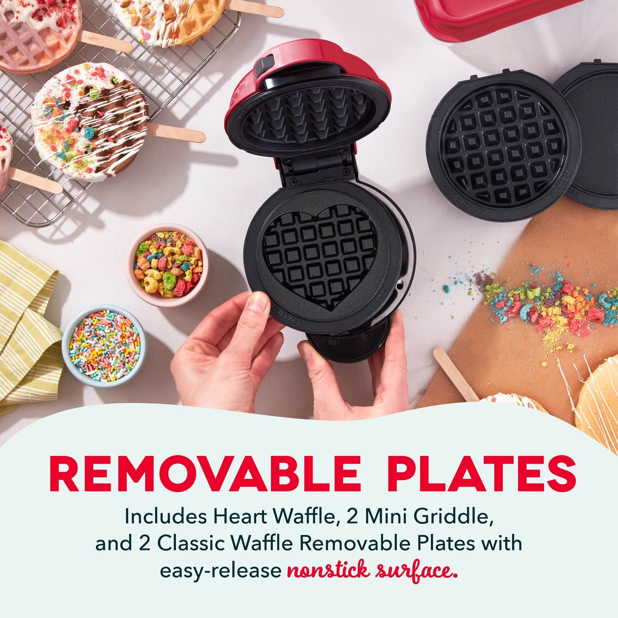 MultiMaker® Mini System with Removable Plates: Waffle & Griddle